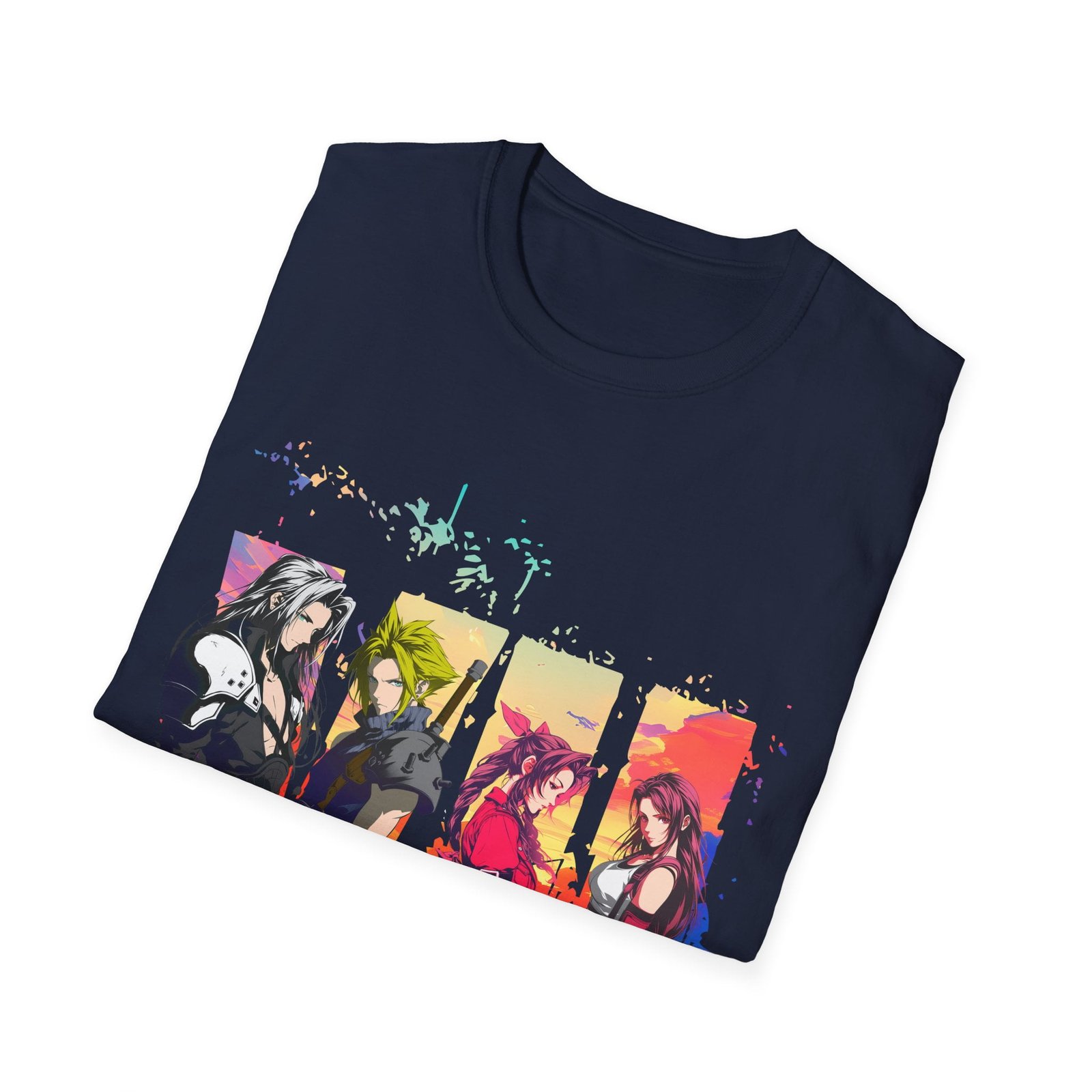 Final Fantasy 7 Fan Art T-Shirt – Sephiroth, Cloud, Aerith, Tifa - Image 2