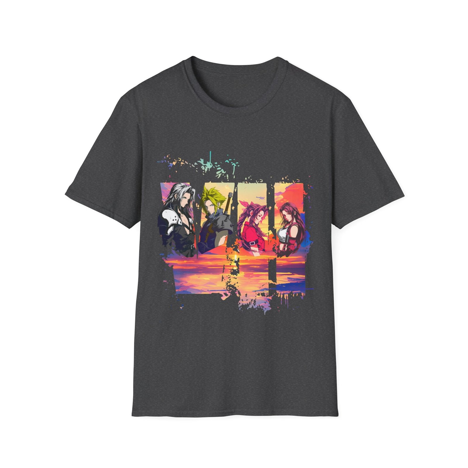 Final Fantasy 7 Fan Art T-Shirt – Sephiroth, Cloud, Aerith, Tifa - Image 8