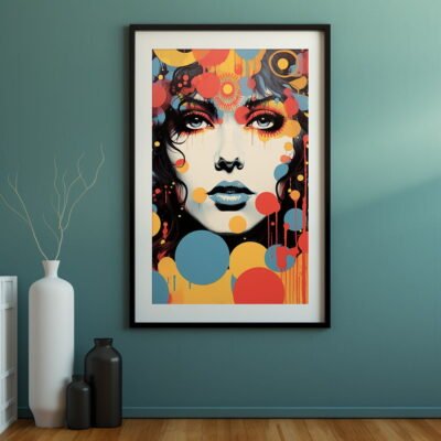 Vintage Pop Art Poster Retro Style | Vintage Visions Of The 70s 01 | Colourful Pop Art | Home Décor | Wall Art