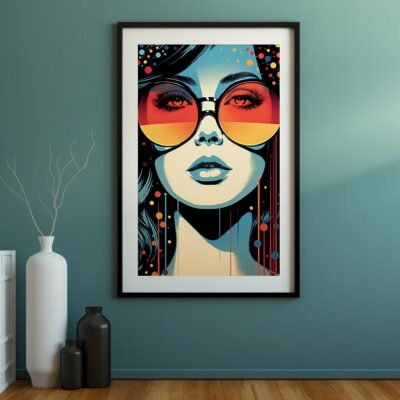 Vintage Pop Art Poster Retro Style | Vintage Visions Of The 70s 03 | Colourful Pop Art | Home Décor | Wall Art