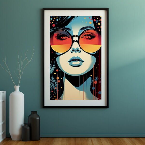 Vintage Pop Art Poster Retro Style | Vintage Visions Of The 70s 03 | Colourful Pop Art | Home Décor | Wall Art