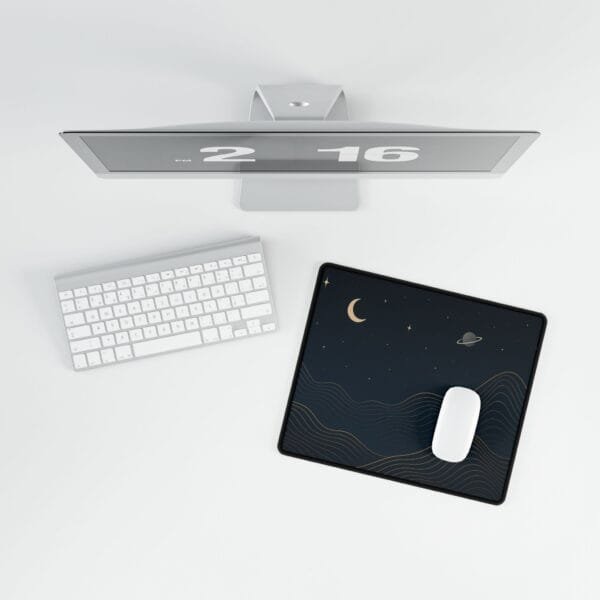 Celestial Desk Mat | Galaxy Night Sky Mouse Pad | Large Desk Pad with Stars and Moon | Cosmic Office Decor | Topographic Gaming Mat - Image 8