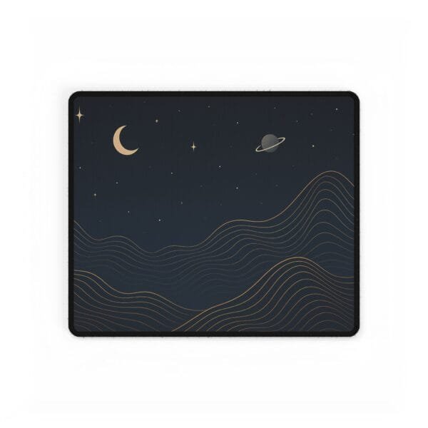 Celestial Desk Mat | Galaxy Night Sky Mouse Pad | Large Desk Pad with Stars and Moon | Cosmic Office Decor | Topographic Gaming Mat - Image 5