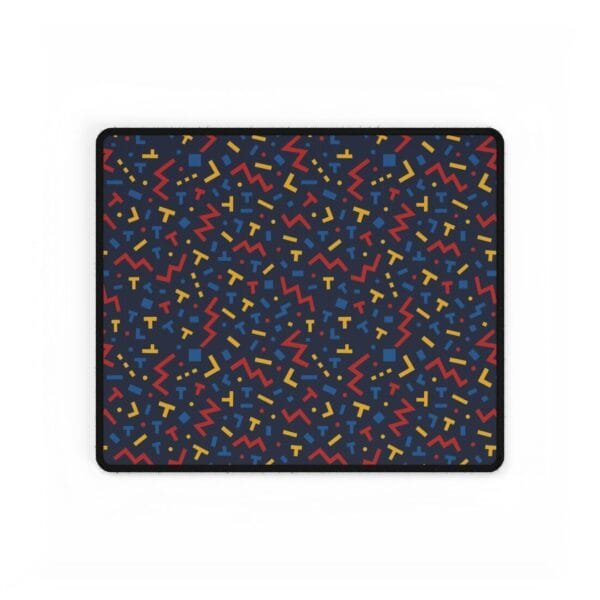 Colourful Retro 80s Style Desk Mat | Large Mouse Pad for Office & Gaming | Fun Geometric Pattern Desk Accessory - Image 5
