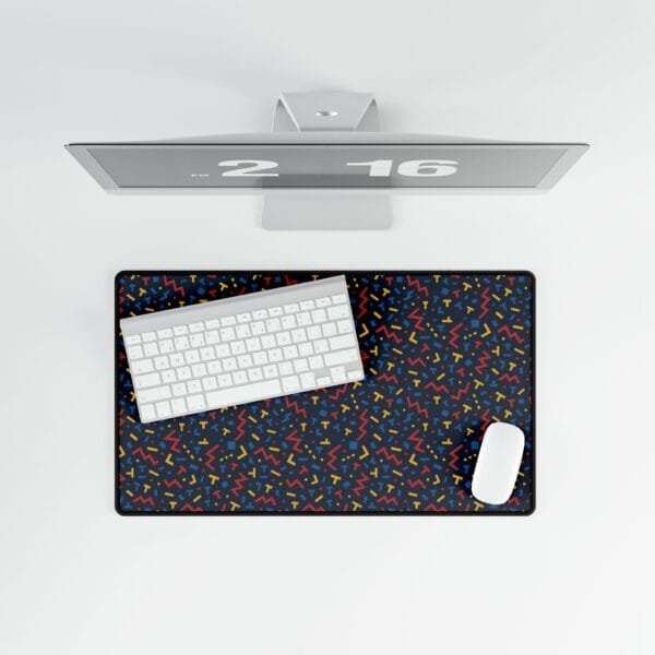 Colourful Retro 80s Style Desk Mat | Large Mouse Pad for Office & Gaming | Fun Geometric Pattern Desk Accessory - Image 12