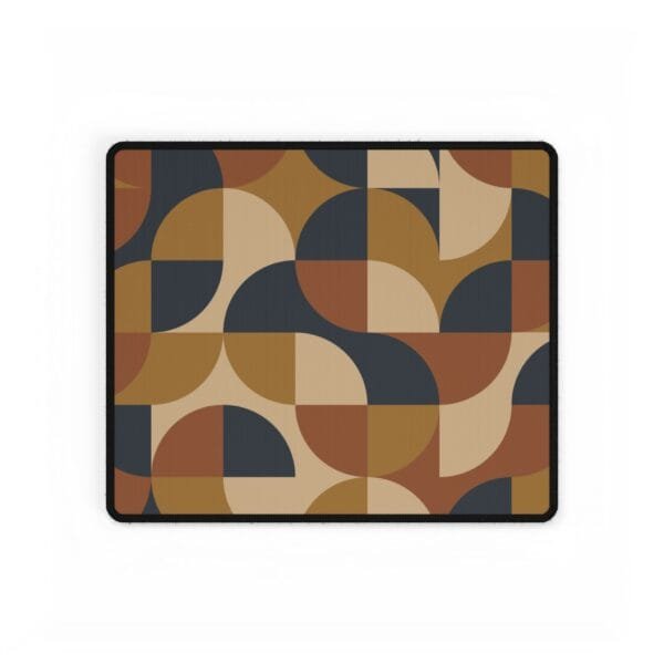 Retro Geometric Desk Mat Large Mouse Pad with Mid Century Modern Pattern in Earth Tones for Home Office or Gaming Setup - Image 5
