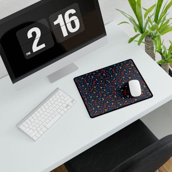 Colourful Retro 80s Style Desk Mat | Large Mouse Pad for Office & Gaming | Fun Geometric Pattern Desk Accessory - Image 7